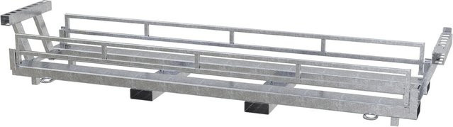 Schake Twintraverse für 15 Mobilzäune mit 15 Fußplatten, feuerverzinkt, silber - Bild 1
