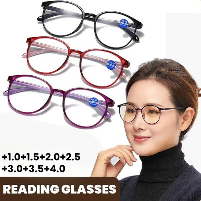 MOYOKA Lesebrille, Vollrand, Round, Kunststoff, Transparent - Bild 1