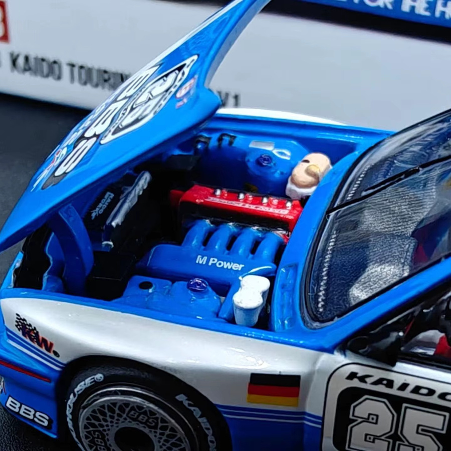 KaidoHouse MINIGT M3 E30 BBS Automodell, 1:64, Metall, Blau - Bild 6