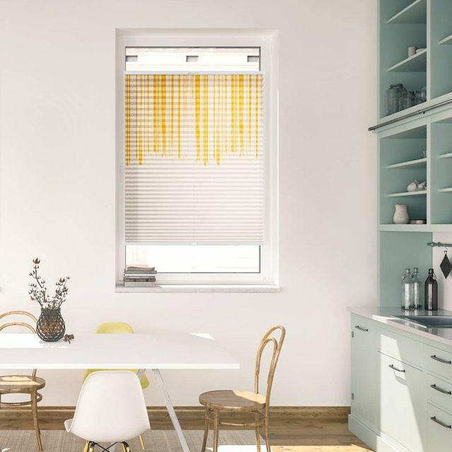 Lichtblick Spannplissee Flowing Honey Gelb, semi-transparent, B/H: 70 x 130 cm - Bild 1