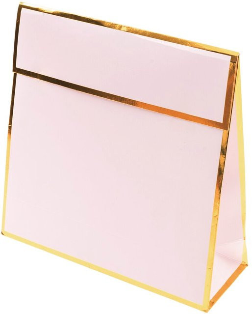 Rico Design Paper Poetry Geschenktasche mit Klappe in Rosa, B/T/H: 17 x 17 x 6 cm - Bild 1