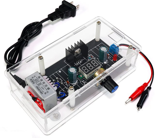 UICPAL DIY Elektronik-Lötkit mit LM317 Einstellbarer DC-Spannungsregler und Digital Display, Ausgangsspannung 1,25 V-12,5 V, Multicolor - Bild 1