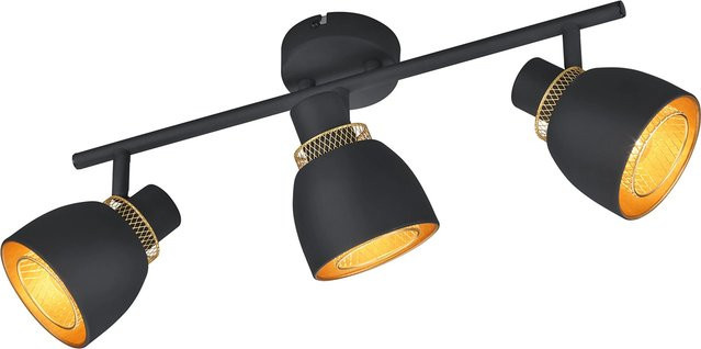 Reality LED Strahler Punch 3er Set im Industrial Look Schwarz matt - Bild 1