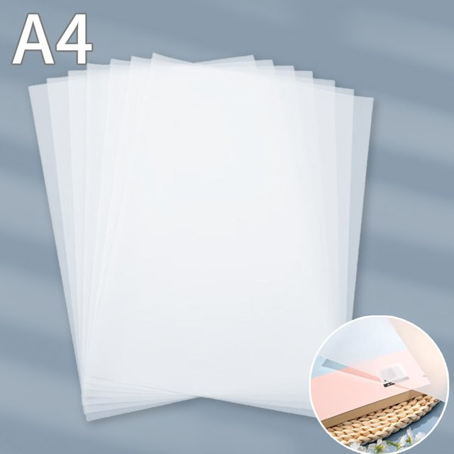 Tonpei Transparentpapier A4, 50 Stück durchscheinendes Bastelpapier zum Kopieren, Zeichnen und für DIY-Projekte, Transparent - Bild 1