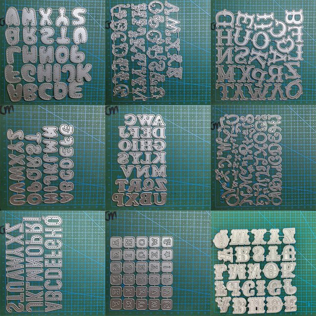Metall Stanzform Brief Schablone in Silber für Scrapbooking und Bastelarbeiten - Bild 1