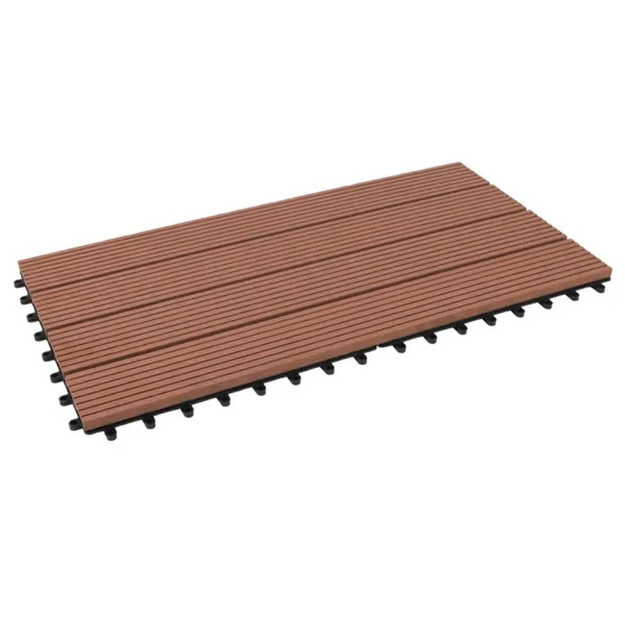 Karat WPC Klickfliese Royal Terrassenfliese Hellbraun B: 60 cm, T: 30 cm - Bild 2
