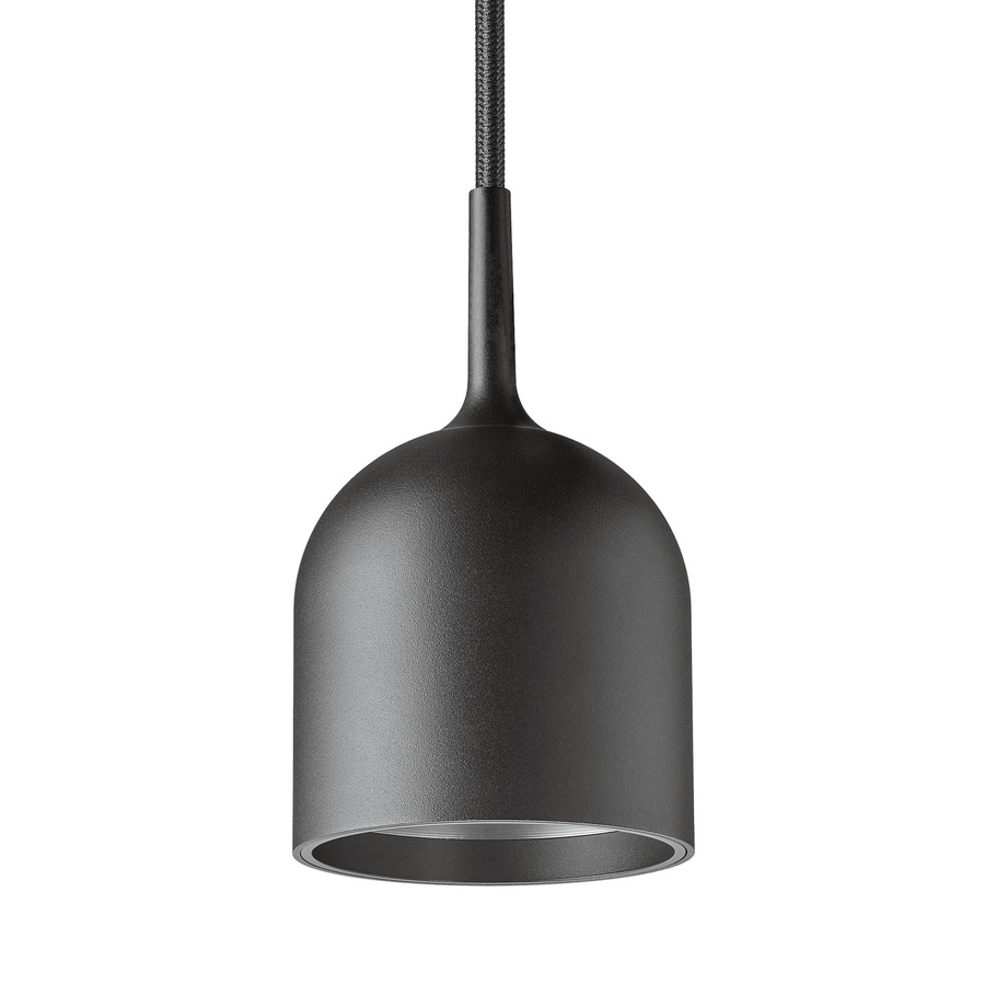 Luxvenum Pendelleuchte SIMPLEX in Matt Schwarz aus Aluminium mit dimmbarer LED und dimm2warm Funktion (1800-3000K) - Bild 1