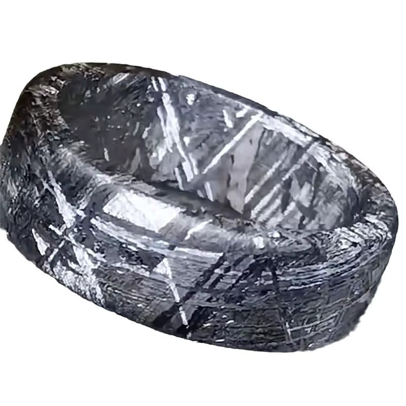 Meteorit-Ring, Silber, Vintage, Unisex - Bild 5