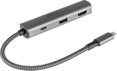 Good Connections USB-C Hub 3-Port mit HDMI, USB-C und USB 3.0 A in Anthrazit - Bild 1