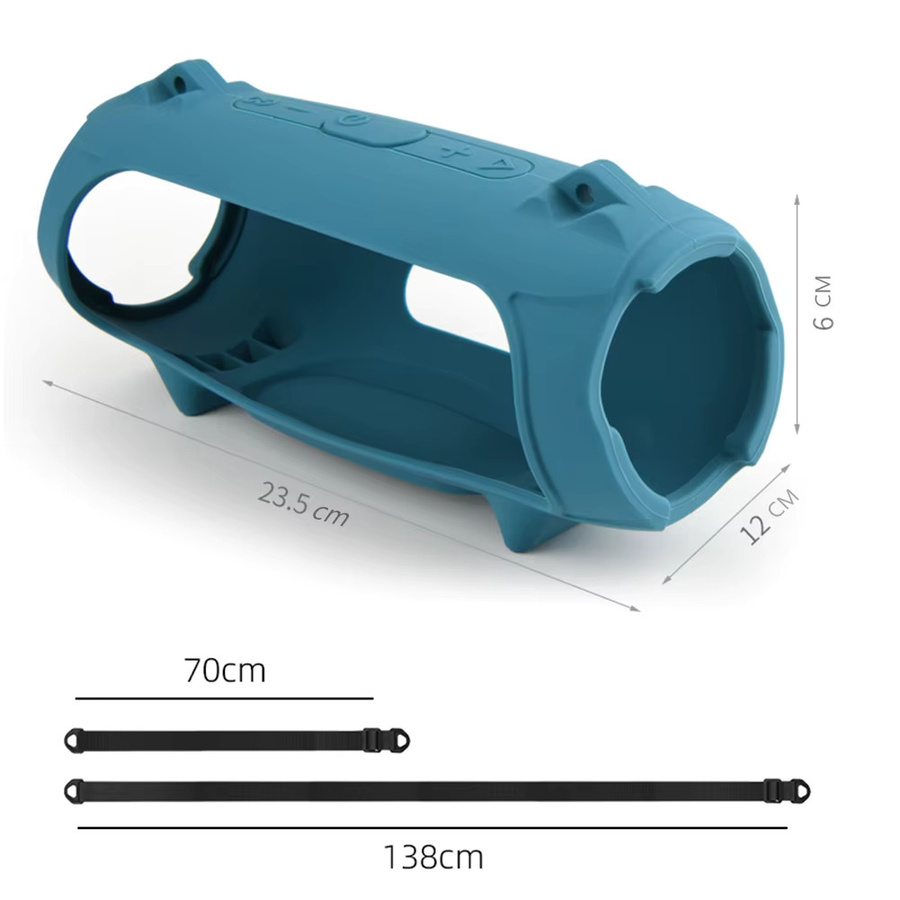 Schutzhülle mit Riemen für JBL Charge 5 Bluetooth-Lautsprecher in Blau - Bild 3