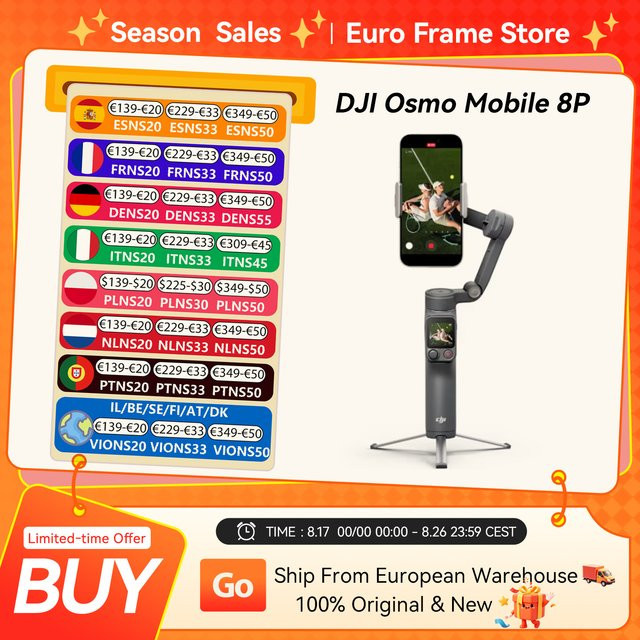 DJI Osmo Mobile 8P 3-Achsen Smartphone Gimbal Stabilisator mit ActiveTrack 8.0 und magnetischer abnehmbarer Fernbedienung für Vlog-Videoaufnahmen - Bild 1