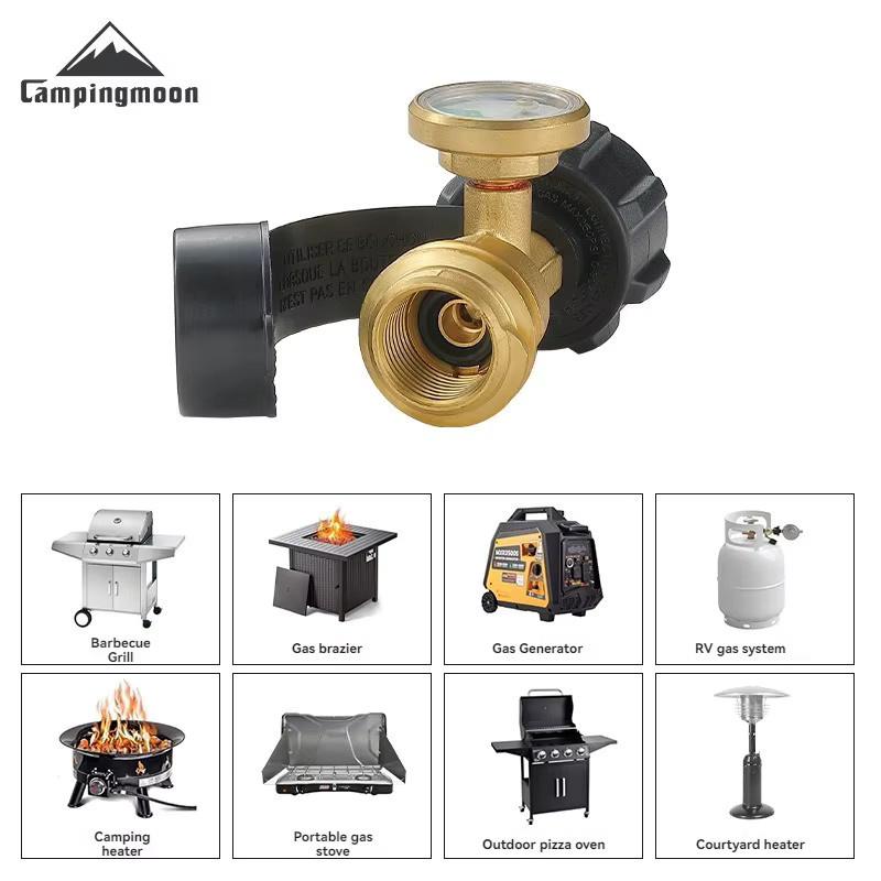 CAMPINGMOON PZ-107 Gastank mit Druckanzeige, QCC1-Adapter und POL-Anschluss - Bild 3