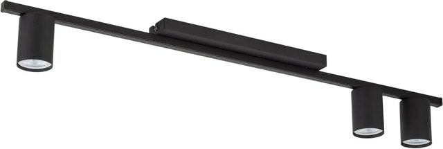 Licht-Erlebnisse Deckenleuchte aus Metall in Schwarz, 3-flammig, GU10, Breite: 80 cm - Bild 1