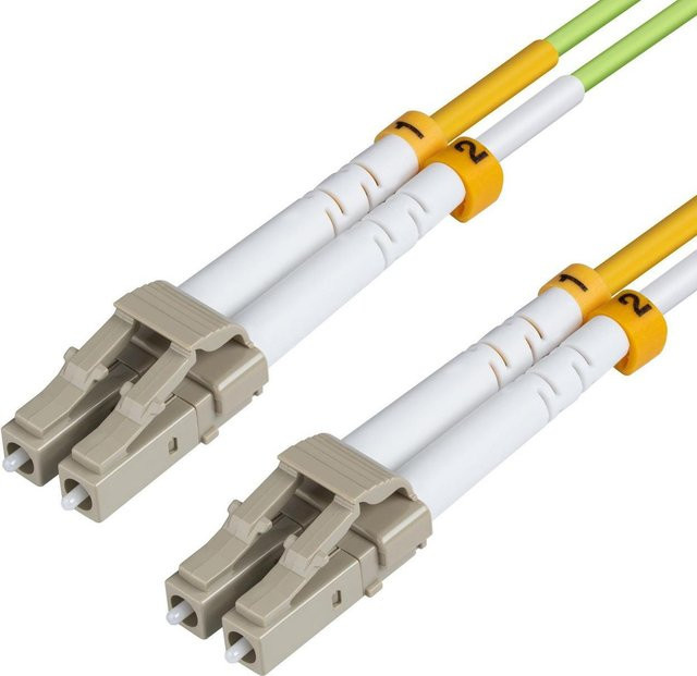 MicroConnect LC/UPC-LC/UPC OM5 Glasfaser-Patchkabel, 15 m, grün/mehrfarbig - Bild 1
