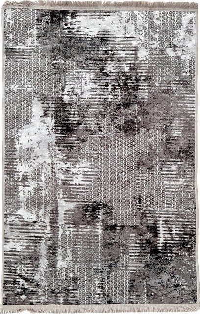 Waschbarer Teppich Ina von Moderne Hausfrau in Grau aus Polyester mit rutschfester Unterseite - Bild 1