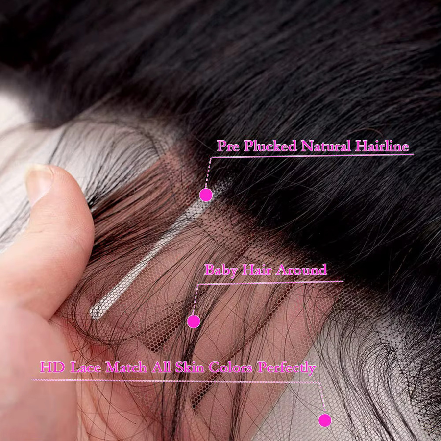 xbeauty Körperwelle Brasilianisches Echthaar, 3 Bündel mit Frontal - Bild 4