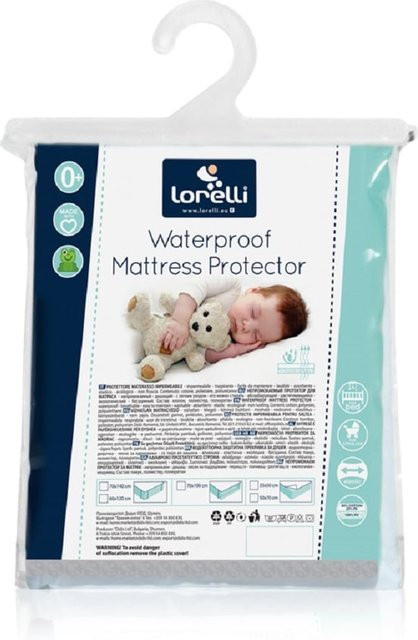 Lorelli Babybett Matratzenschoner wasserdicht, weiß, B: 70 cm, L: 140 cm - Bild 1