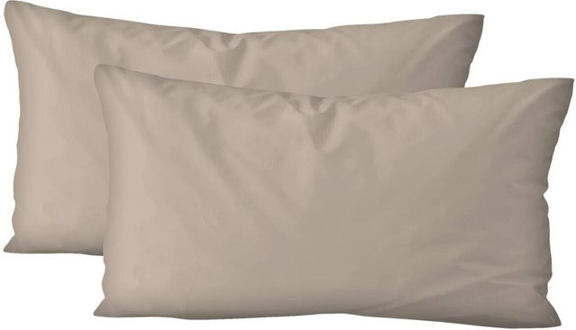 Pocoline Kissenbezug Jersey aus Baumwolle in Beige, B/L: 80 x 80 cm - Bild 1