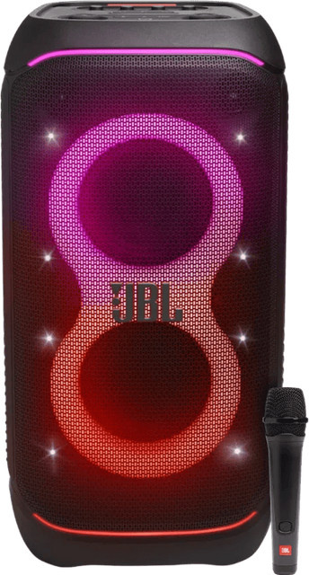 JBL Partybox Stage 320 Bluetooth Partybox in Schwarz inklusive kabelgebundenem Mikrofon - Bild 1