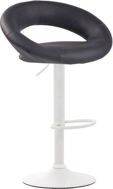 DELUKE Barhocker MEKIM in Grau, höhenverstellbarer Barstuhl aus Kunstleder mit Lehne und 360 Grad Drehbarkeit, B/T/H: 53 x 47 x 80 cm - Bild 1
