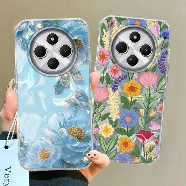Handyhülle mit blauem Rosen-Blumenmädchen-Design für Xiaomi Redmi und Note Modelle - Bild 1