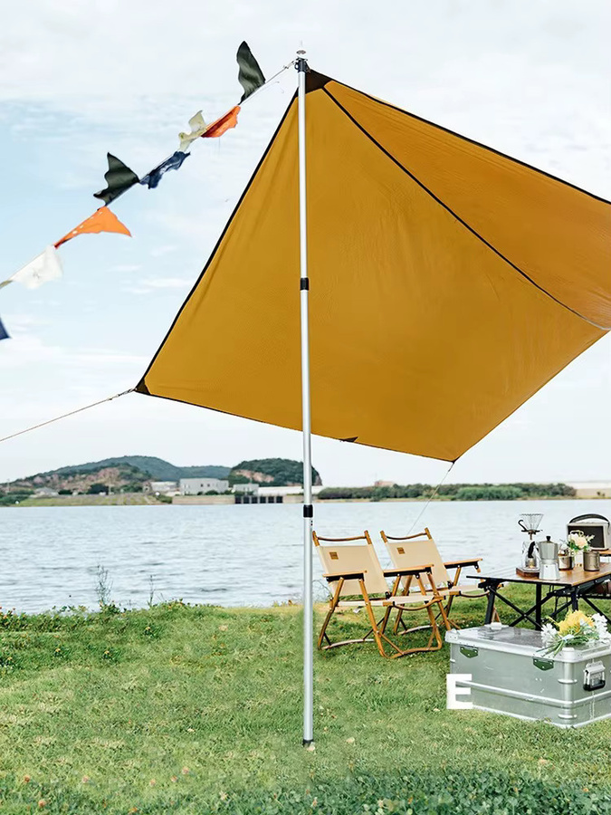 WESTTUNE 2 Stück Camping-Planenstangen aus Aluminium in Silber, verstellbare Teleskop-Zeltstangen für Planen, Markisen und Sonnenschutz - Bild 6