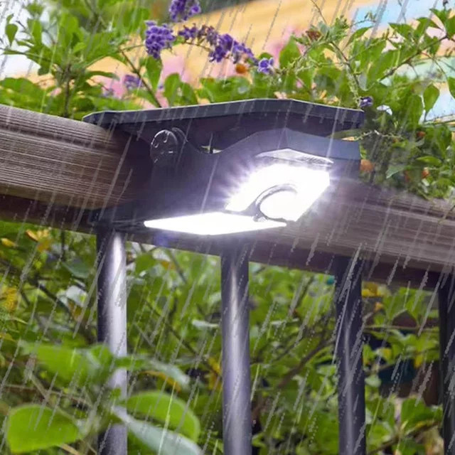 CHOUDAO TECH Solar-LED-Clip-On-Außenleuchten in Schwarz mit Lichtsensor für Garten und Terrasse - Bild 1