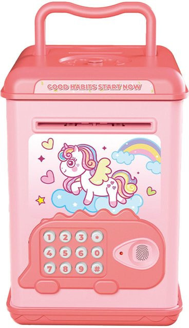 Mini-Geldautomat Banksafe Spardose, mit Fingerabdruck-Passwort, white - Bild 1