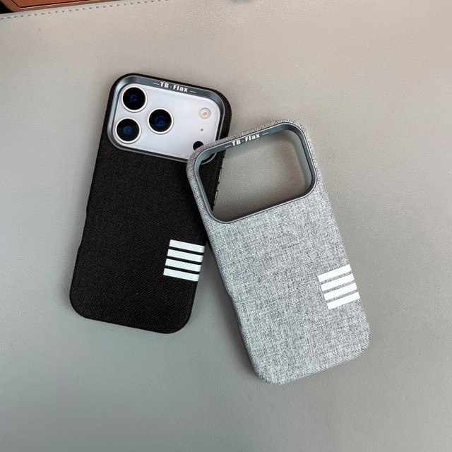 NMEGOU Magnetische Handyhülle aus Flachsstoff für iPhone 17 Air 16 15 14 Pro Max mit MagSafe Kompatibilität, stoßfest, Schwarz oder Grau - Bild 1