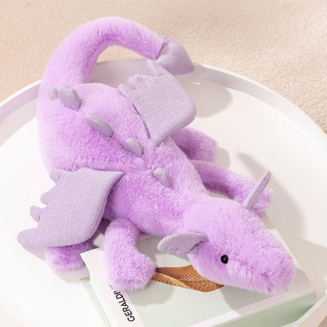 Bai Fen Bai Himmelsdrachen-Puppe, Regenbogen-Schnee-Drachen-Puppe, Plüsch / Textil, Lila, 70cm - Bild 1
