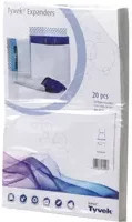 Tyvek Faltentasche ohne Fenster DIN C4 weiß selbstklebend 20er Packung - Bild 1