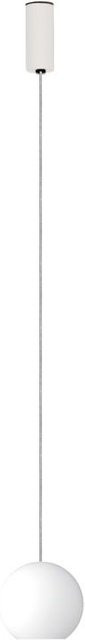 KOMOT KOS Solo L LED-Pendelleuchte in Weiß Matt mit Edelstahl und mundgeblasenem Opalglas, Tunable White (2200K - 4200K) - Bild 1