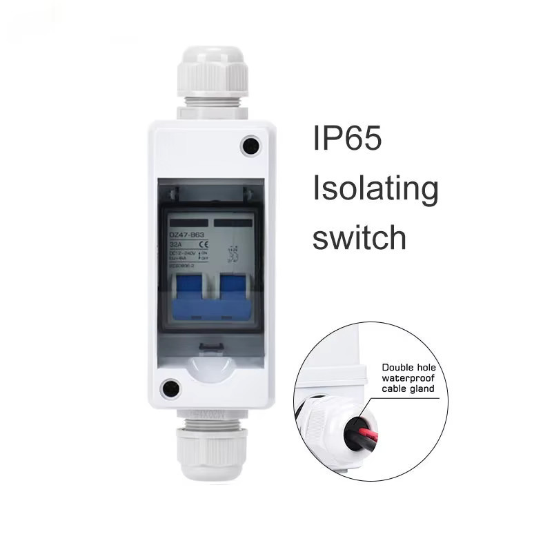 Solar Photovoltaik PV Combiner Box DC Schalter mit Anschlussdose IP65 in Weiß - Bild 2