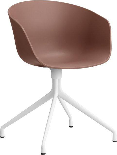 HAY About A Chair AAC 20 Drehstuhl mit Armlehnen in Rot aus Kunststoff und Aluminium mit mattem Finish - Bild 1