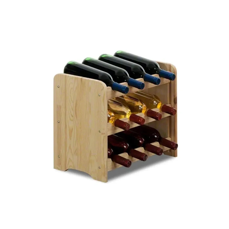 PROREGAL Pinotwine Weinregal aus massivem Kiefernholz, Natur Unbehandelt, braun, H x B x T: 36 x 44 x 26,5 cm - Bild 2