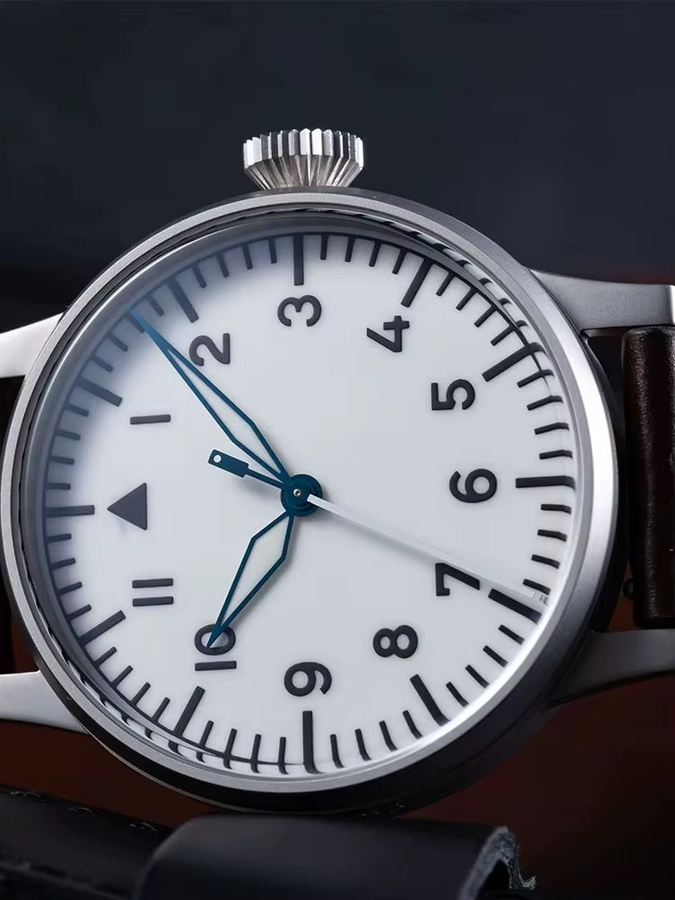 Hruodland Piloten-Herrenuhr, Automatik, Edelstahl, Saphirglas, 10 ATM - Bild 6