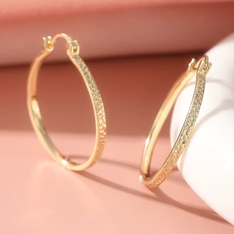 Creolen vergoldet, Gold, Damen, Vintage - Bild 3