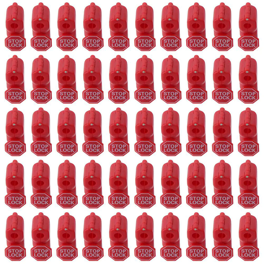 Red Peg Hook Stop Lock Anti-Diebstahl-Haken aus Kunststoff für Pegboards in Rot - Bild 3