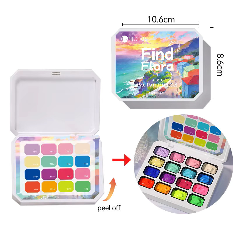 UR SUGAR 4 in 1 Pat Painting Gel Palette, 16 Farben - Bild 4