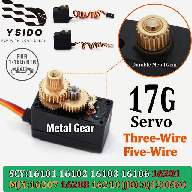 YSIDO Metall/Kunststoff-Getriebe-Servo, 1:16, Zubehör - Bild 1