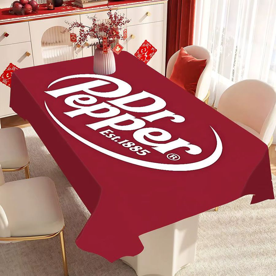 D-Dr Pepper Tischdecke wasserdicht und ölbeständig für rechteckige Tische - Bild 3