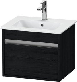 Duravit Waschtischunterschrank Ketho Compact, wandhängend, Schwarz Matt, B: 50 cm, T: 41,2 cm, H: 41,2 cm - Bild 1
