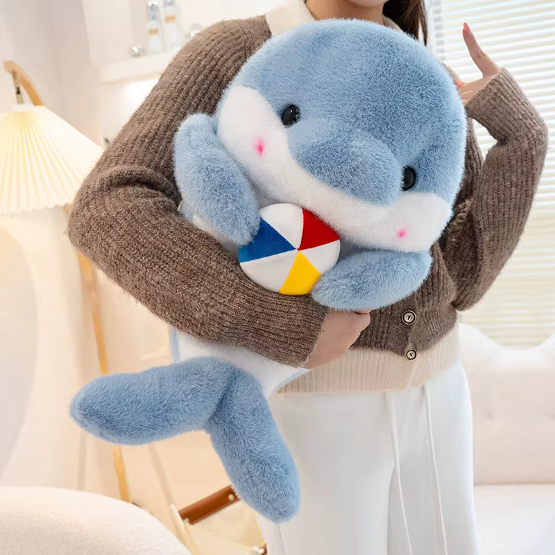 MIAOOWA Marine-Aquarium Serie Kuscheltiere Delfin Robbe Walross mit Ball weiche Cartoon-Plüschtiere für Kinder - Bild 2