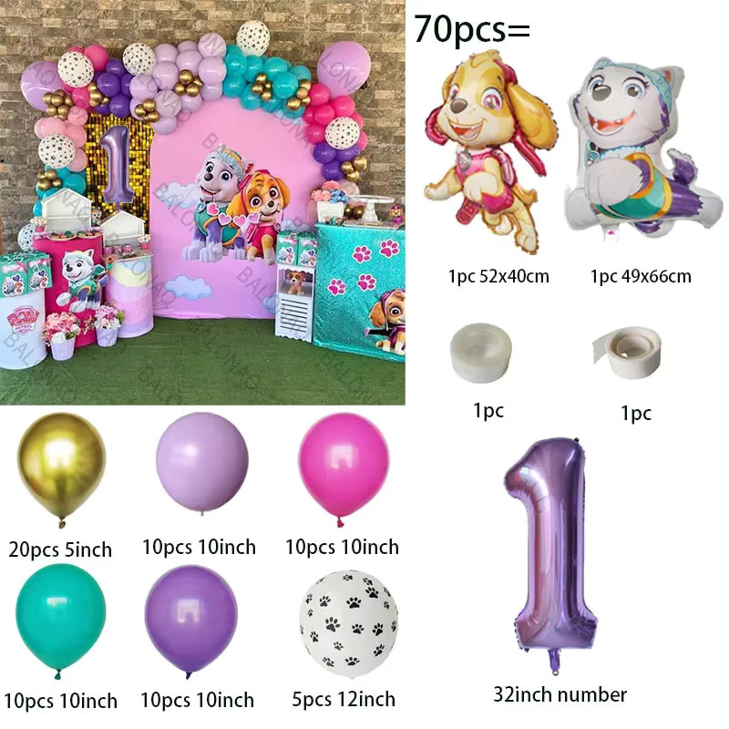 Paw Patrol Ballon Party Dekoration, 70-teiliges Set - Bild 2