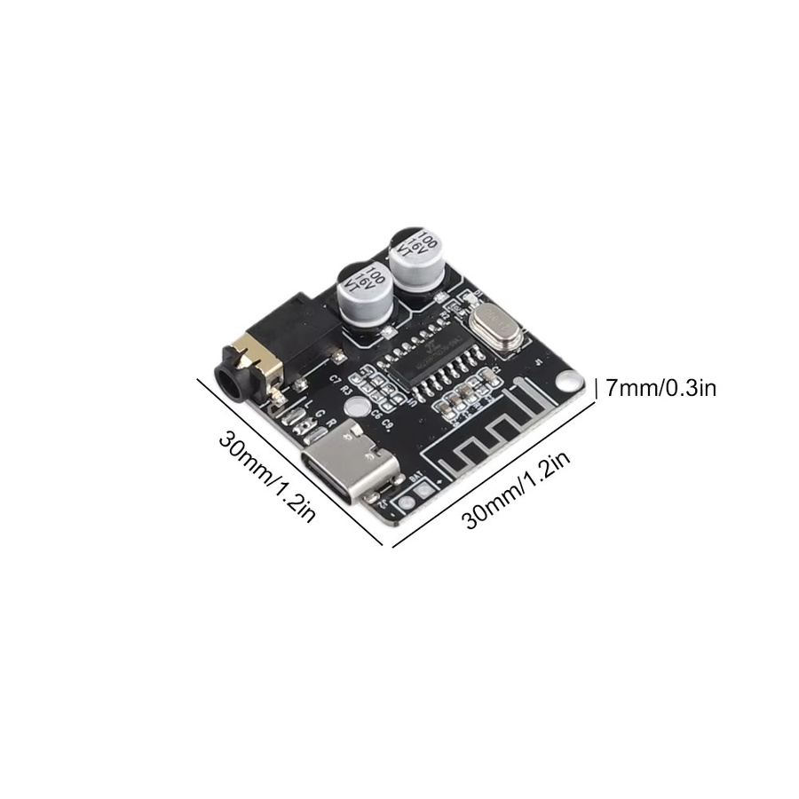 ALLOET Bluetooth 5.0 Audio-Empfängerplatine, MP3-Verlustfreier Decoder, kabelloses Stereo-Musikmodul in Schwarz - Bild 6
