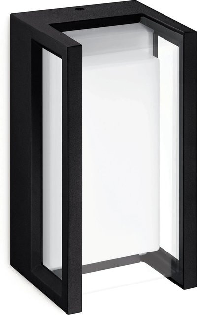 Philips Pyrona LED-Außenwandleuchte Schwarz 12 W 2.700 K IP44 - Bild 1