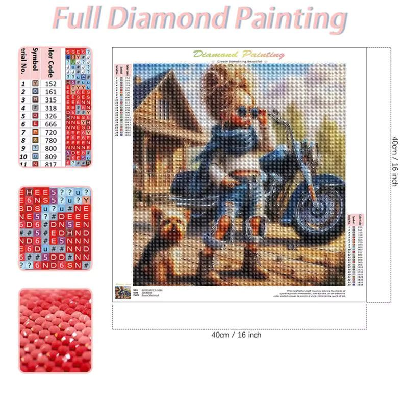 CHENISTORY 5D DIY Diamantmalerei Set Die Schwestern der älteren Tante Vollquadratisch B/B/H: 25 x 25 x 25 cm - Bild 2