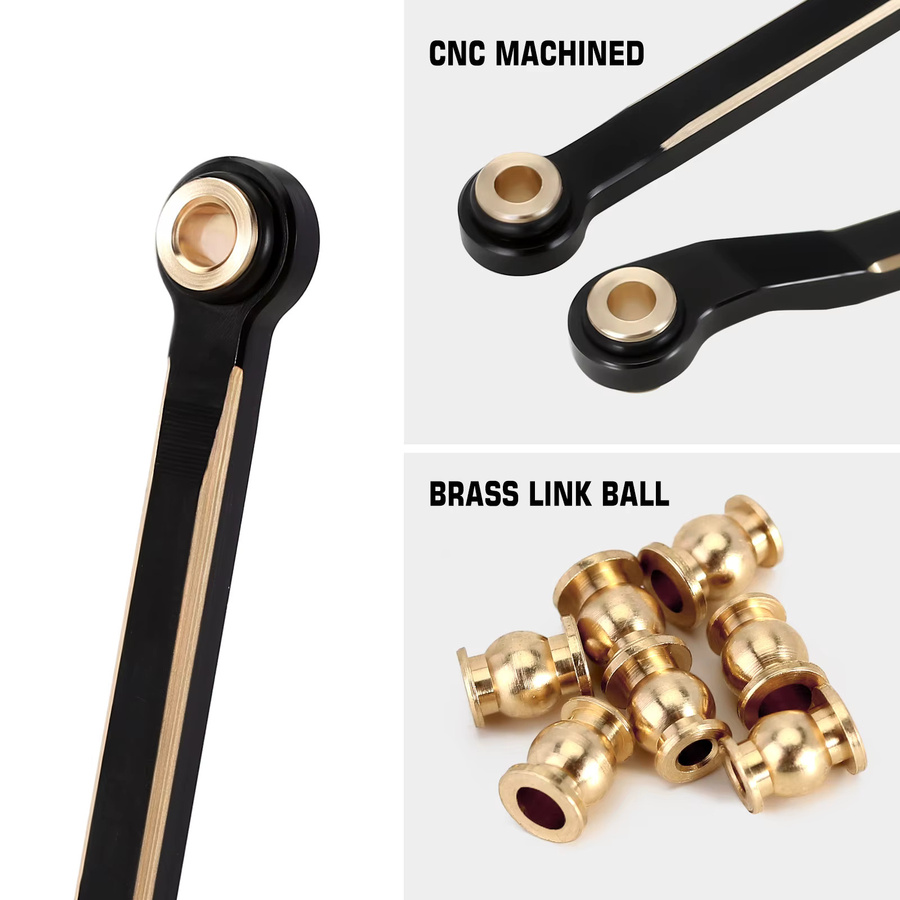 INJORA Messing High Clearance Links Set, Zubehör, Metall - Bild 4