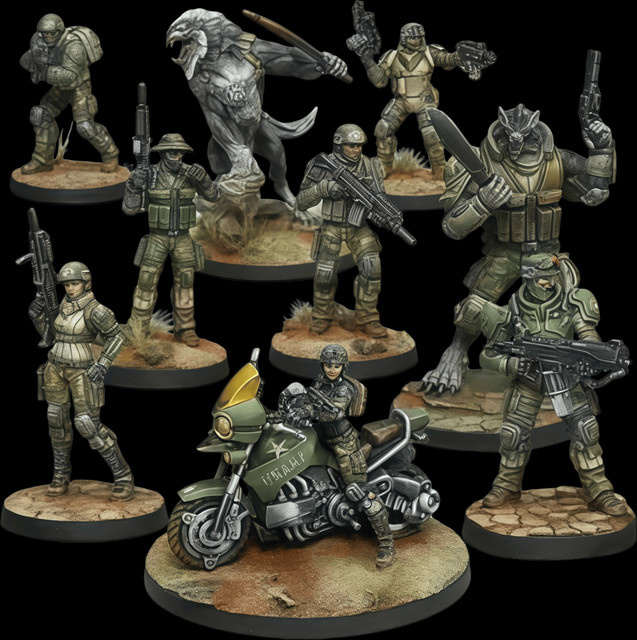 EVANOVM USAriadna Action Pack, Modellbausatz, 9-teiliges Set, unbemalt - Bild 1