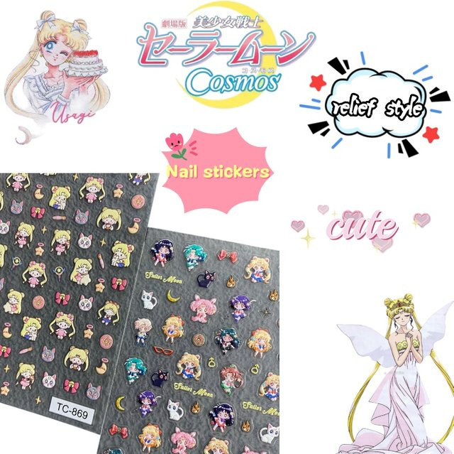 Bandai Sailor Moon Nagelaufkleber, Unisex - Bild 1